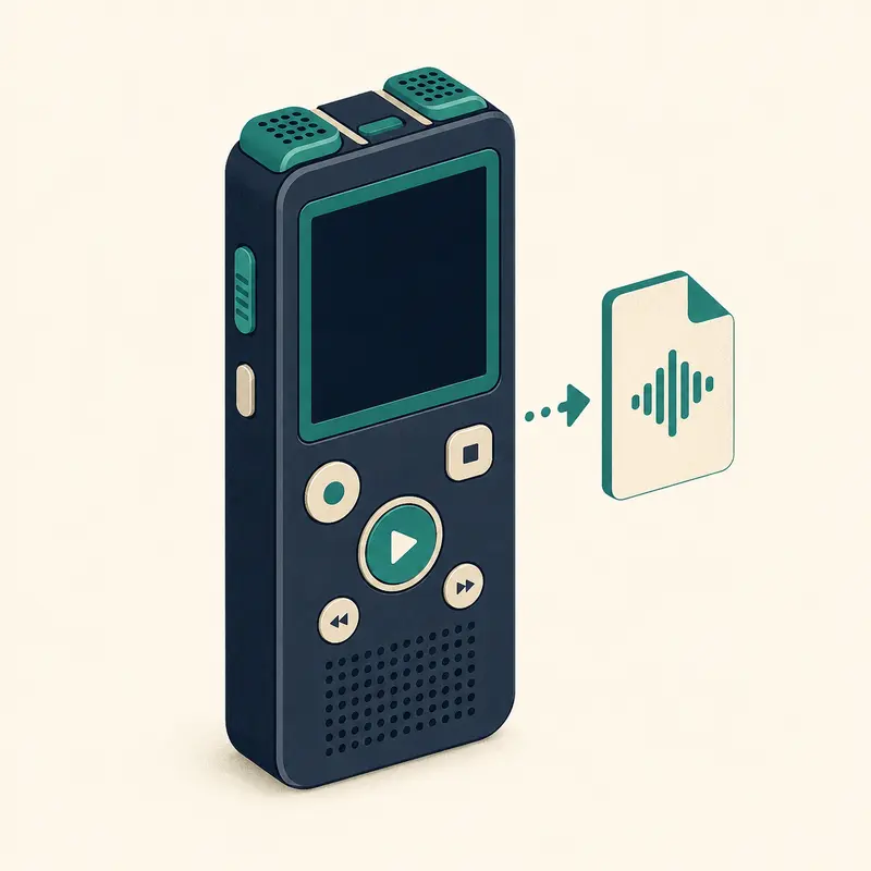 Stilisierte Grafik der Geräteklasse klassischer Digitalrecorder
